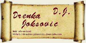 Drenka Joksović vizit kartica
